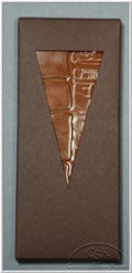 Schokoladen-Faltpackung, 120 x 52 x 11 mm, dunkelbraun