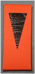 Schokoladen-Faltpackung, 120 x 52 x 11 mm, orange