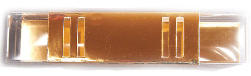 Pralinenstange mit Banderole, 20 cm, gold glänzend
