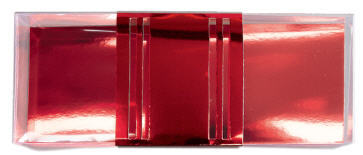 Pralinenbox mit Banderole, rot glänzend