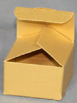 Mini cube for 1 praline, gold metallic