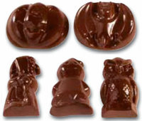 Schokoladenform, Halloween 7 g, 5 verschiedene Objekte